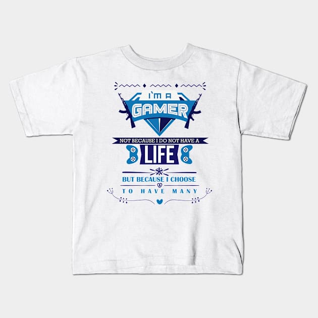 I am a Gamer Kids T-Shirt by MohammedNajjar